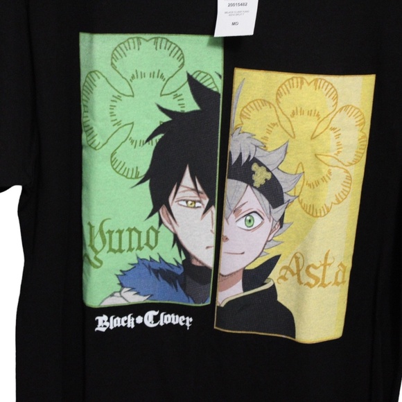 Black Clover Yuno Asta‎ Black T Shirt Mens MD - Picture 3 of 4